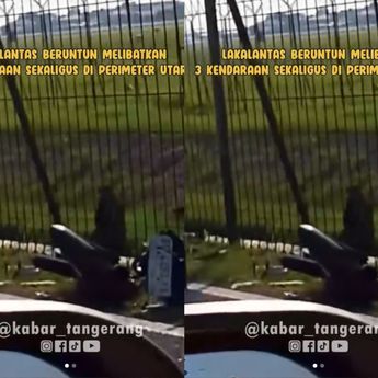 Kecelakaan Beruntun Terjadi di Benda Tangerang Sore Ini