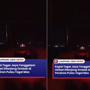 VIDEO: Detik-detik Kapal Motor Tegar Jaya Tenggelam di Lampung