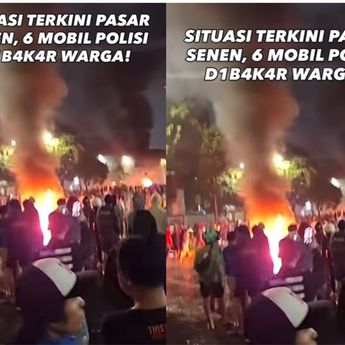 VIDEO: Masih Mencekam, Massa Bakar 6 Mobil Polisi