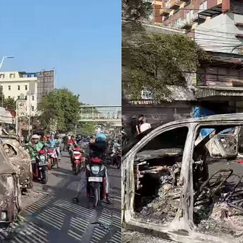7 Kendaraan Dinas di Polres Jakarta Timur Hangus Dibakar Massa