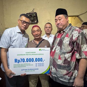 Dirut BPJS TK Serahkan Santunan Rp70 Juta ke Keluarga Affan Kurniawan