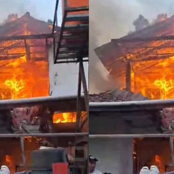Rumah Terbakar di Pancoran Mas Depok