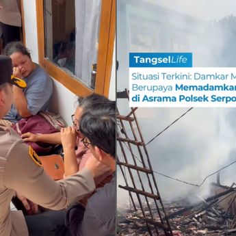 VIDEO: Asrama Polri Serpong Ludes Terbakar, Penghuni Menangis
