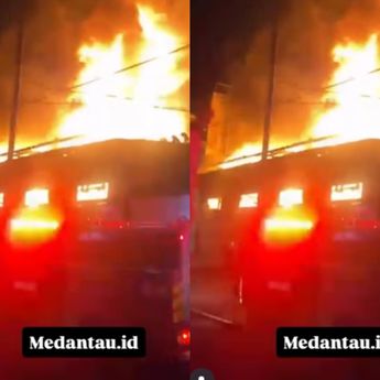 Rumah Mewah di Karo Medan Terbakar Hebat