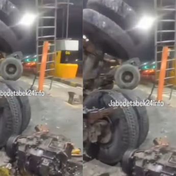 VIDEO: Tol Ciawi Porak Poranda Dihantam Truk
