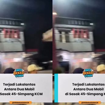 Dua Mobil Adu Banteng di Bekasi Utara, Pengemudi Kritis