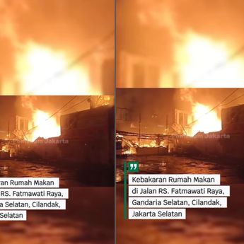 Video: Kebakaran Mengerikan Hantam Rumah Makan di Depan MRT Cipete
