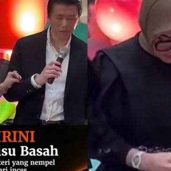 Beredar Video Syahrini Jijik Pegang Mic, Berujung Ngelap ke Jas Reino Barack
