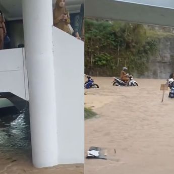 Banjir Bandang Terjang Pesisir Barat Lampung, Mobil Terseret Arus