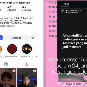 Akun Diduga Yudo Sadewa Anak Menkeu Purbaya Viral, Sebut Sri Mulyani Agen CIA