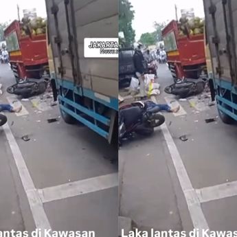 Pemotor Tewas Seketika Dihantam Truk di Kalideres Sore Ini