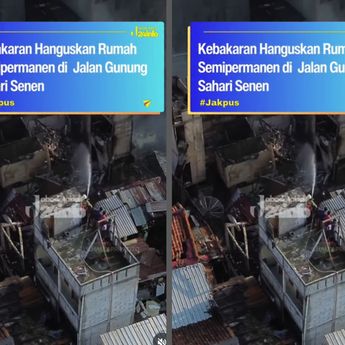Kebakaran Hantam Rumah-rumah di Gunung Sahari Pagi Ini