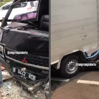 Motor Dihantam Truk Box, Driver Sampai Meregang Nyawa di Tangerang