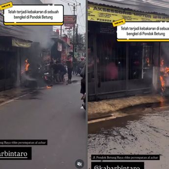 Bengkel di Bintaro Kebakaran Hebat