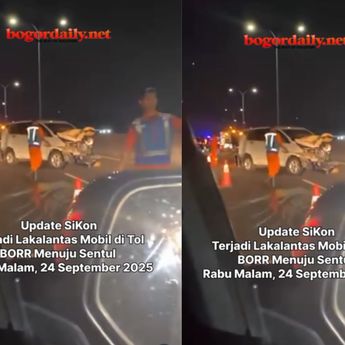 VIDEO: Kecelakaan Parah di Tol BORR Menuju Sentul, Mobil Sampai Ringsek