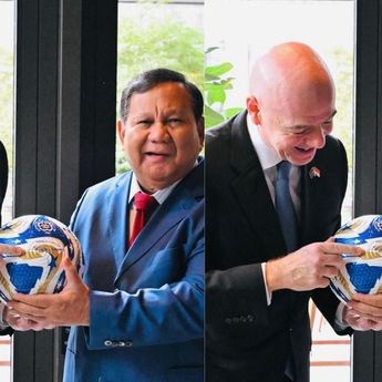 Prabowo Bertemu dengan Presiden FIFA Gianni Infantino di New York