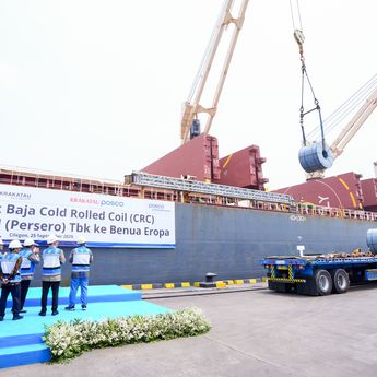Kemenperin Lepas Ekspor 54 Ribu Ton Baja Putih Senilai Rp571 Miliar ke Spanyol