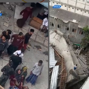 VIDEO: Ngerinya Bangunan Musala Ambruk, Santri Tertimpa Reruntuhan