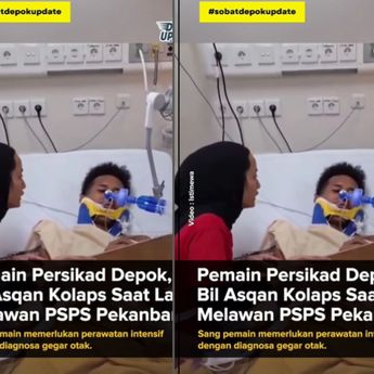 Pemain Persikad Depok Bil Asqan Tiba-tiba Kolaps di Stadion Pakansari