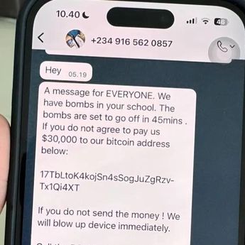 Pengancam Bom di Sekolah Internasional Kelapa Gading Pakai Nomor WA Nigeria