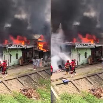 Belasan Rumah di Padang Kebakaran Hebat Siang Ini
