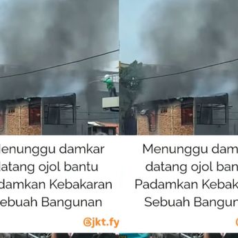VIDEO: Rumah Terbakar di Samping Pasar Pal Merah, Driver Ojol Padamkan Pakai Selang Air