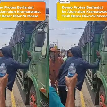 VIDEO: Truk Tambang Diamuk Massa di Serang
