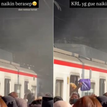Viral Asap Muncul di Gerbong KRL Bogor-Jakarta, Penumpang Berhamburan
