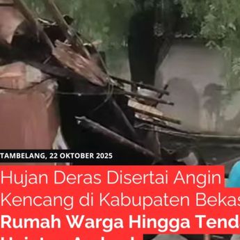Puluhan Rumah Rusak Dihantam Hujan Angin di Kabupaten Bekasi