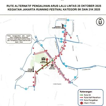 18 Ruas Jalan di Jakarta Dialihkan saat Jakarta Running Festival 2025