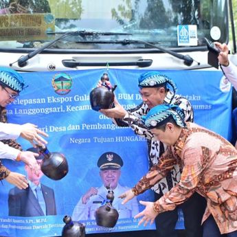 BUMDes di Banyumas Ekspor 18,5 Ton Gula Kelapa ke Hungaria, Wamendes Riza: Sejarah Baru