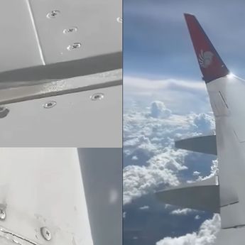 Viral Video Baut Kendur di Sayap Pesawat Lion Air, Penumpang Langsung Panik