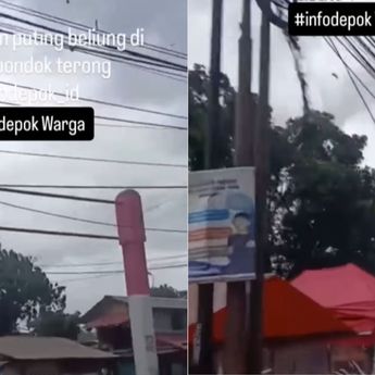 Waspada! Depok Diterjang Puting Beliung, Warga Panik Rekam Momen Angin Berputar Kencang