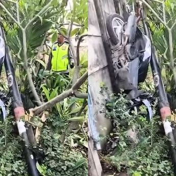 Kecelakaan Tragis di Perbatasan Lamongan-Gresik, Motor Sampai Nyangkut