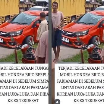 VIDEO: Kecelakaan Mengerikan Bikin Brio Remuk Parah