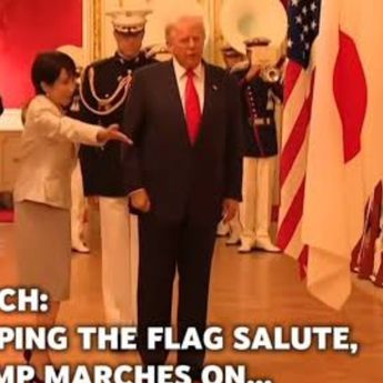 Trump Nyelonong dan Bingung Saat Disambut PM Jepang Sanae Takaichi