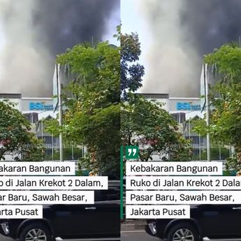 Ruko di Pasar Baru Kebakaran Hebat, Pedagang Berhamburan Keluar