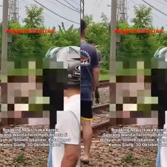 Wanita Tewas Seketika Tertabrak Kereta di Jalan Sholeh Iskandar Bogor