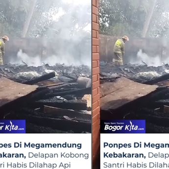 VIDEO: Kebakaran Hantam Ponpes di Megamendung Bogor