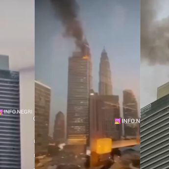 Menara Petronas di Kuala Lumpur Kebakaran!