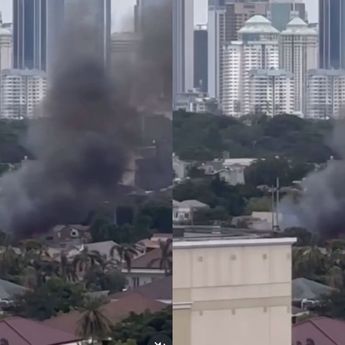 Kebakaran Dekat Area GBK, Asap Tebal Terlihat di Lokasi