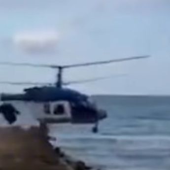 Terekam Detik-detik Helikopter Rusia Jatuh di Dagestan, Empat Tewas
