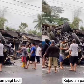 Warga Malah Berebut Solar Usai Truk Tangki Terguling di Kalijambe Purworejo