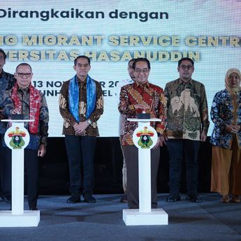 Menteri Mukhtarudin Resmikan Migrant Service Centre, Tekankan Unhas Jadi Role Model Pemberdayaan Pekerja Migran