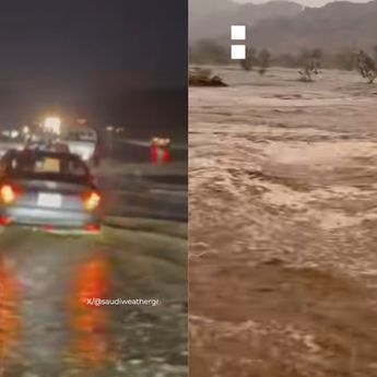 Hujan Lebat Picu Banjir Bandang di Mekkah, Otoritas Saudi Keluarkan Peringatan