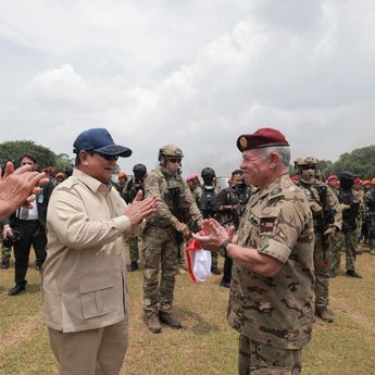 Prabowo dan Raja Yordania Abdullah II Saksikan Demontrasi Drone dari TNI dan AB Yordania