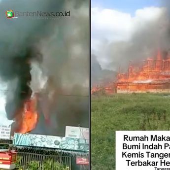 VIDEO: Ngerinya Api Membakar Rumah Makan di Bumi Indah Pasar Kemis