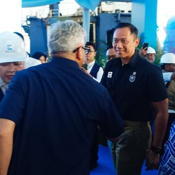 Komisaris KBS Revitriyoso Sambut AHY di Cilegon