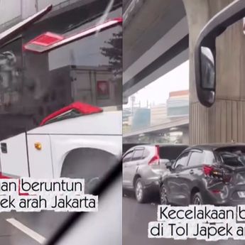 Ngeri! 7 Kendaraan Alami Kecelakaan Beruntun di Tol Japek Bekasi Barat