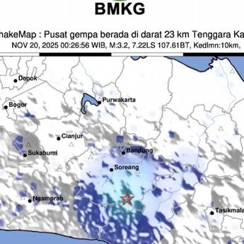9 Kali Gempa Guncang Kabupaten Bandung, BMKG Imbau Masyarakat Tenang